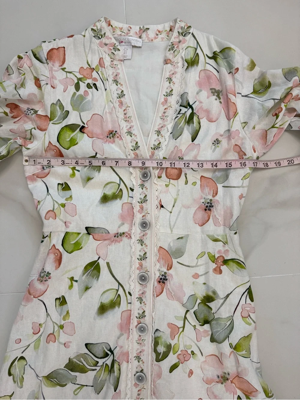 Caroline Constas Long Sleeve Linen Blend Shirtdress S - Picture 7 of 15